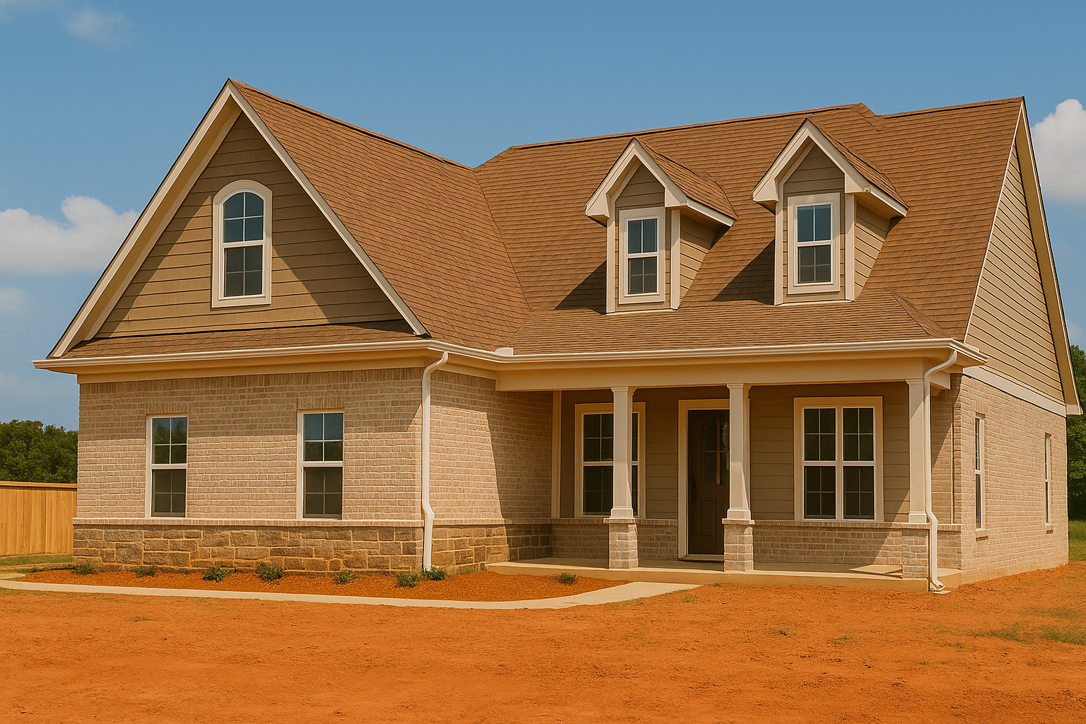 Completed residential shingle roof